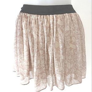3 for $25 Bundle Sale- Dusky Rose & Cream Mini Skirt, Size Medium